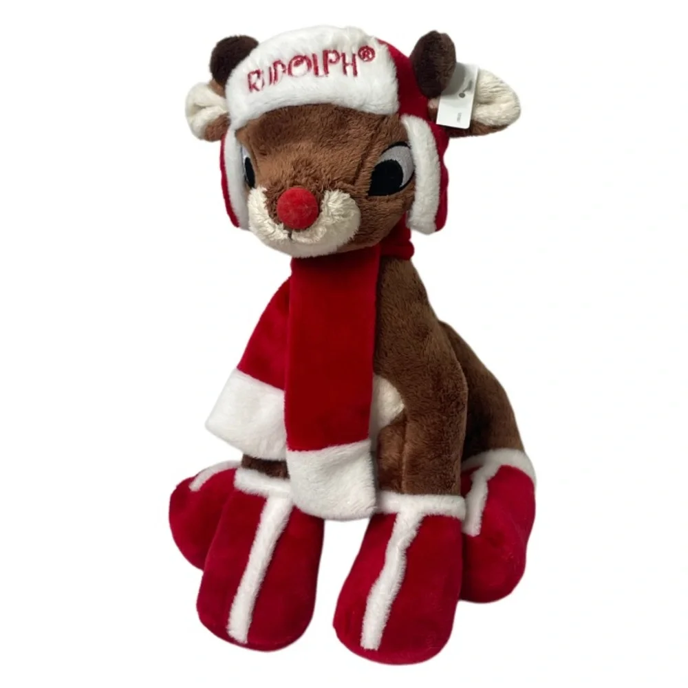 Rudolph The Red Nose Reindeer Stuffed Animal Holiday Christmas Plush Toy